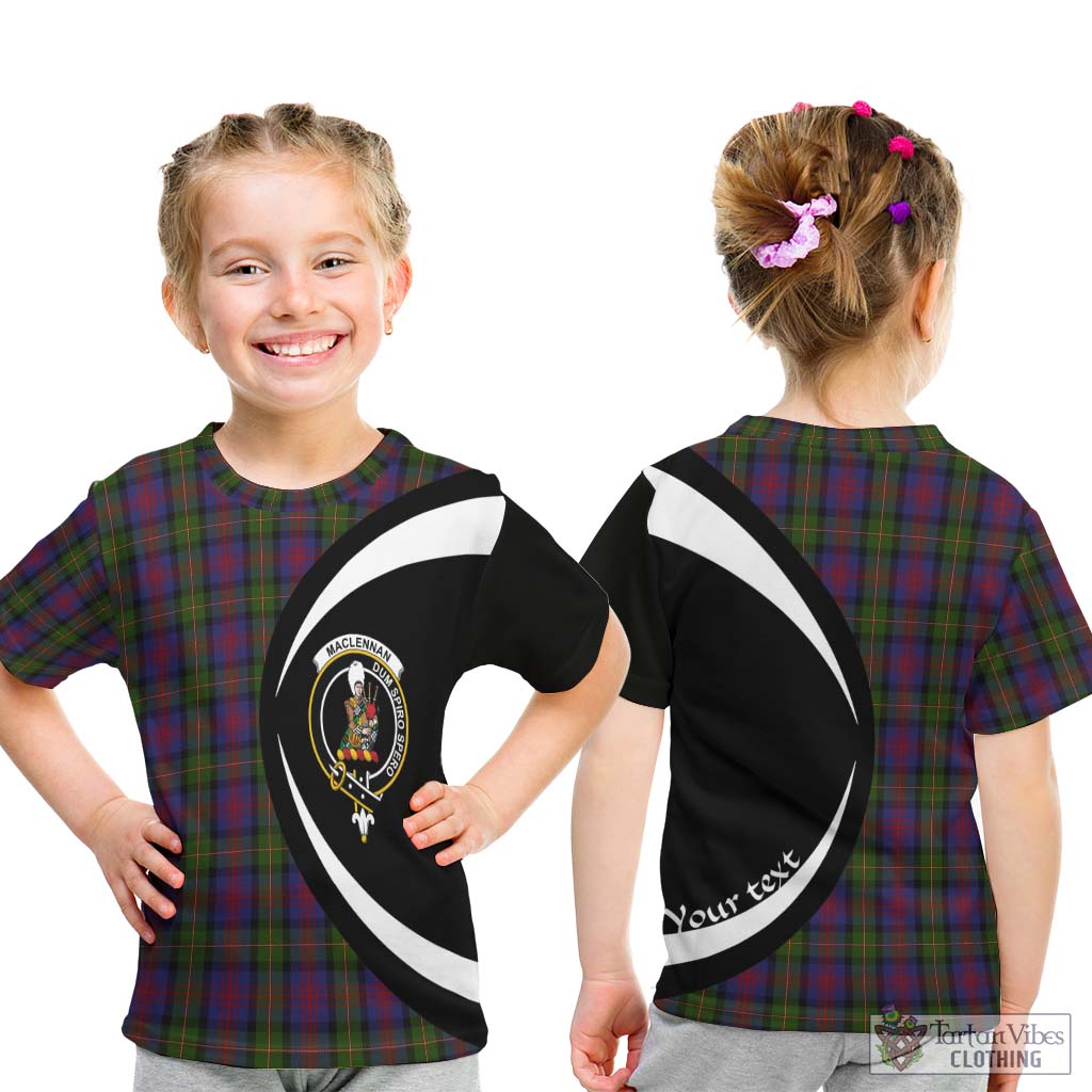 MacLennan (McLennan) Tartan Kid T-Shirt with Family Crest Circle Style - Tartan Vibes Clothing