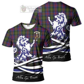 Tartan Vibes Clothing MacLennan Tartan Cotton T-shirt with Alba Gu Brath Regal Lion Emblem