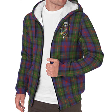 MacLennan (McLennan) Tartan Sherpa Hoodie with Family Crest