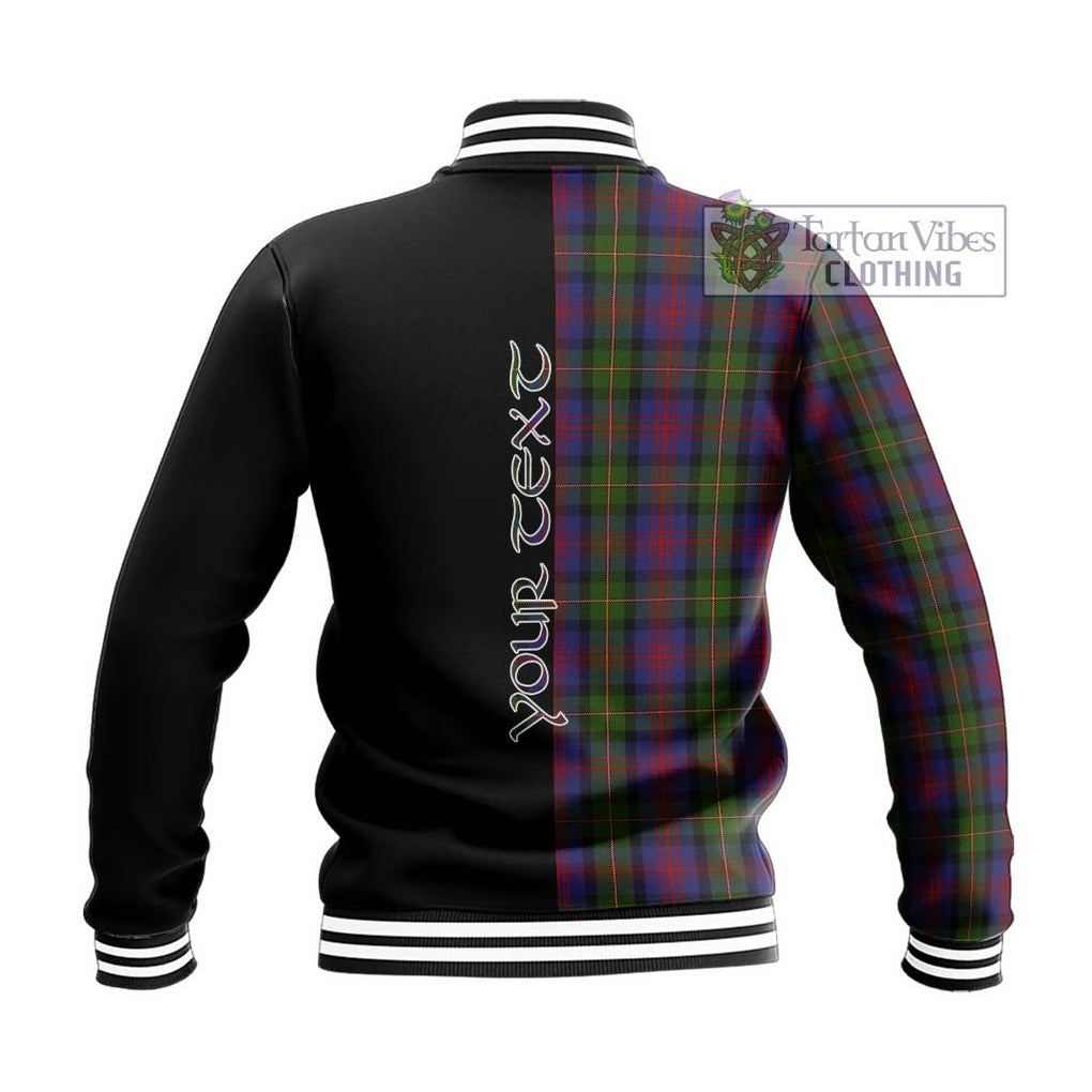 MacLennan (McLennan) Tartan Baseball Jacket with Family Crest and Half Of Me Style - Tartanvibesclothing Shop