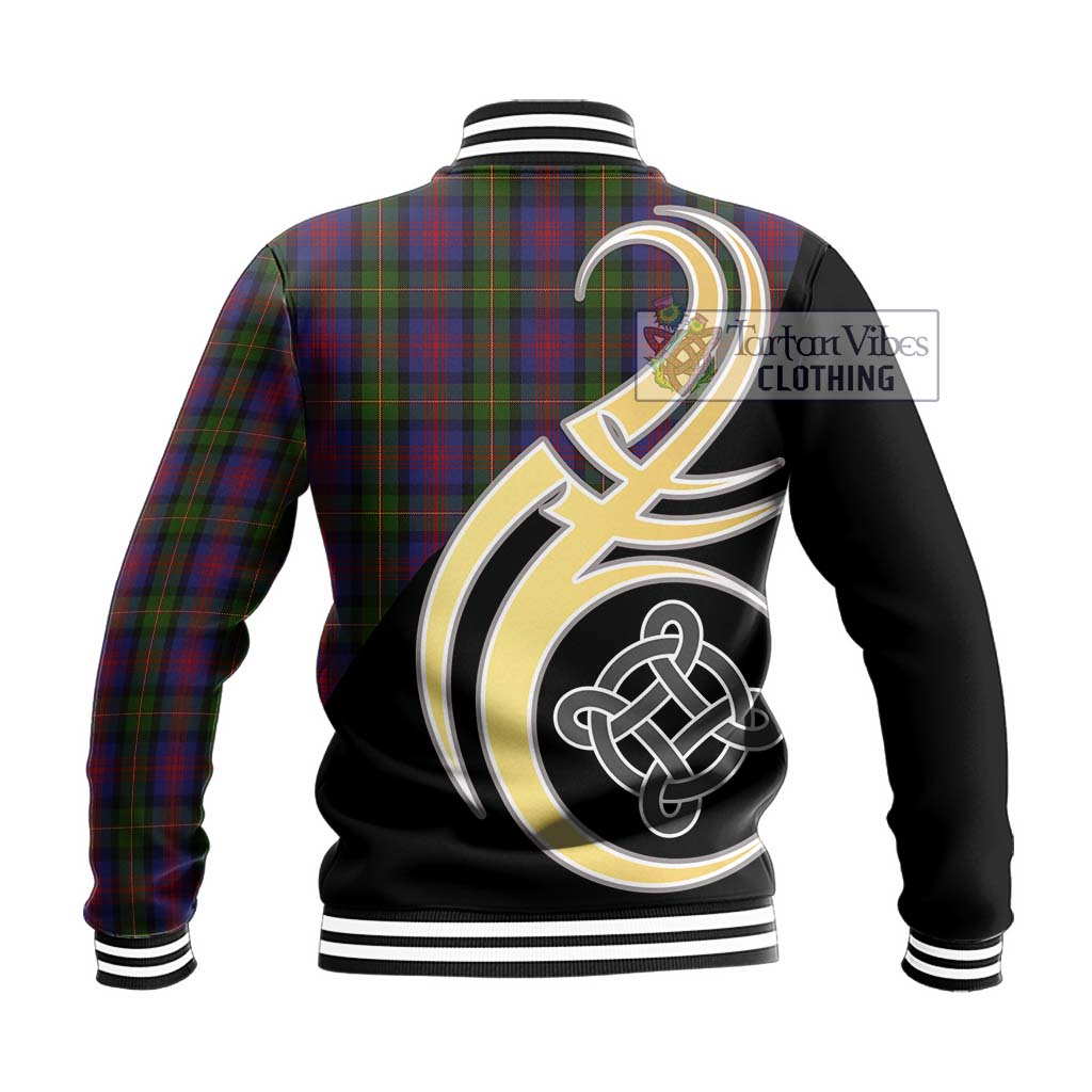 MacLennan (McLennan) Tartan Baseball Jacket with Family Crest and Celtic Symbol Style - Tartan Vibes Clothing