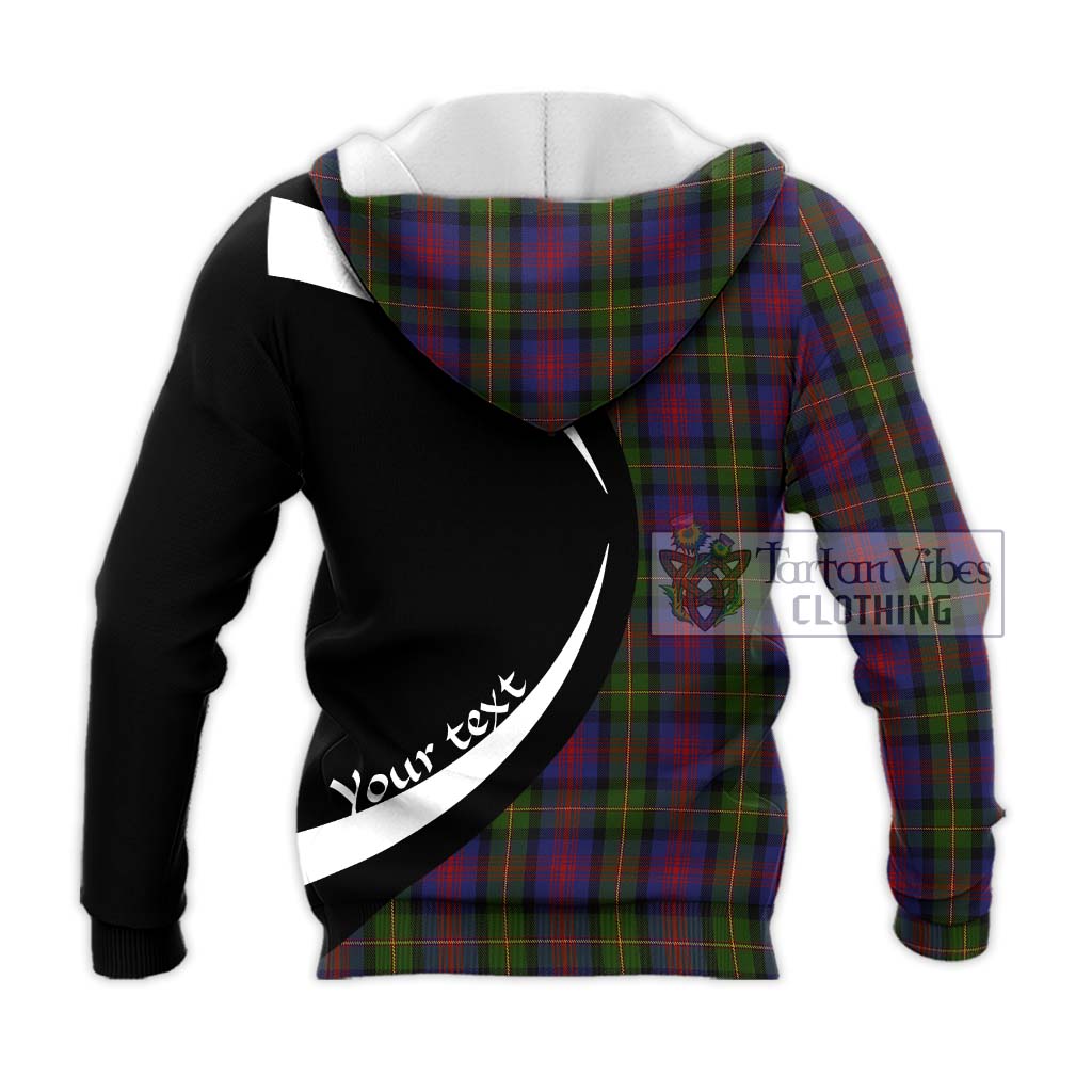 MacLennan (McLennan) Tartan Knitted Hoodie with Family Crest Circle Style - Tartan Vibes Clothing