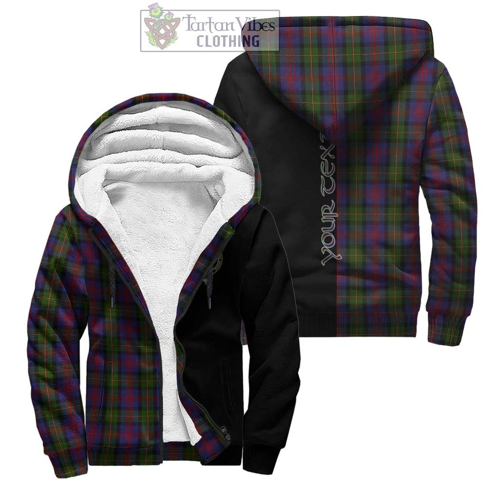 MacLennan (McLennan) Tartan Sherpa Hoodie with Family Crest and Half Of Me Style Unisex - Tartanvibesclothing Shop