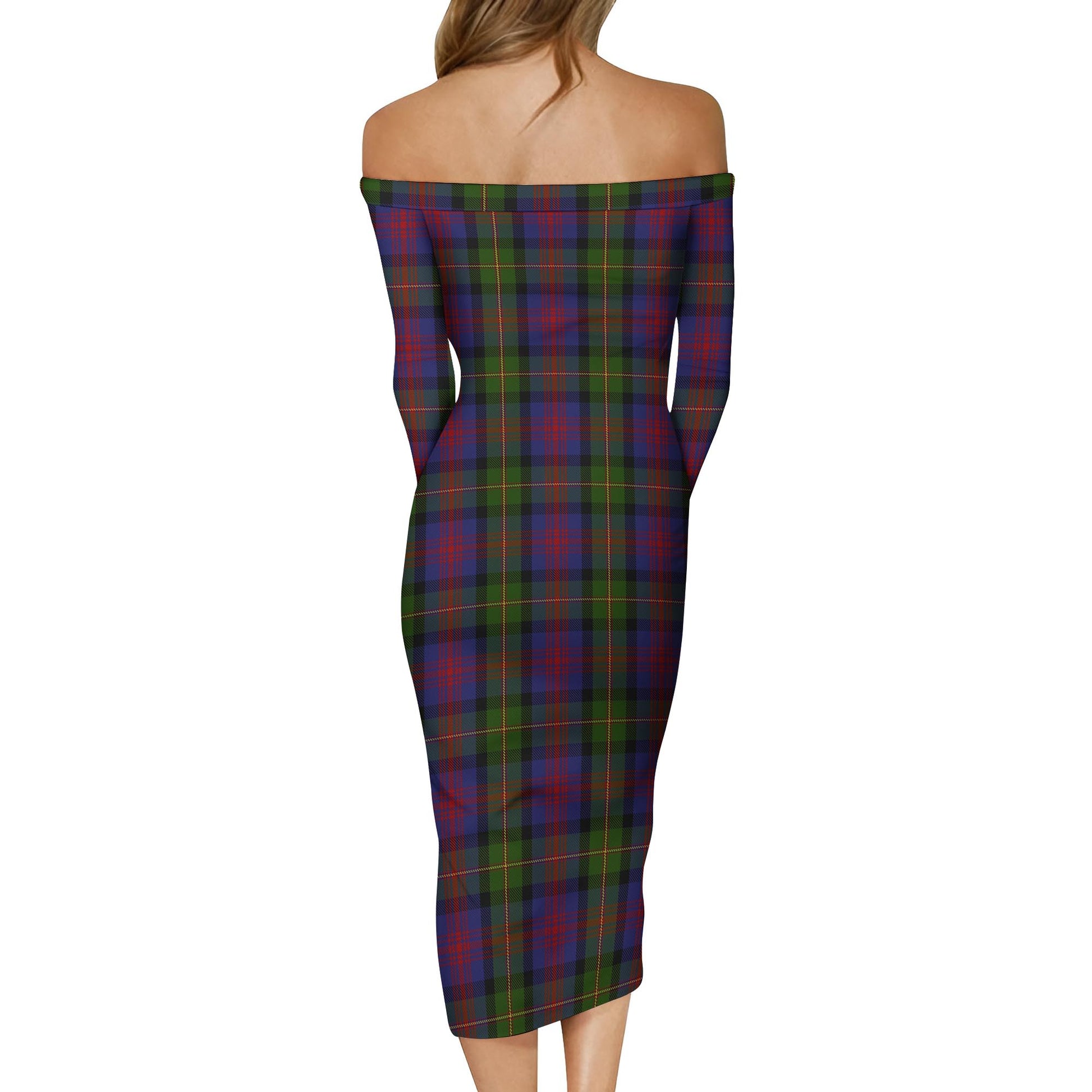 MacLennan Tartan Off Shoulder Lady Dress - Tartanvibesclothing