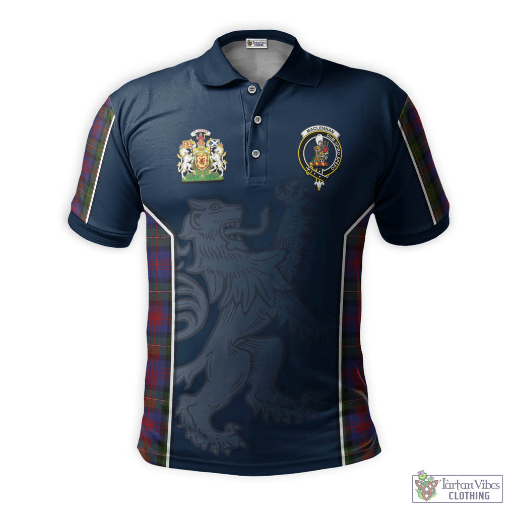 Tartan Vibes Clothing MacLennan Tartan Men's Polo Shirt with Family Crest and Lion Rampant Vibes Sport Style