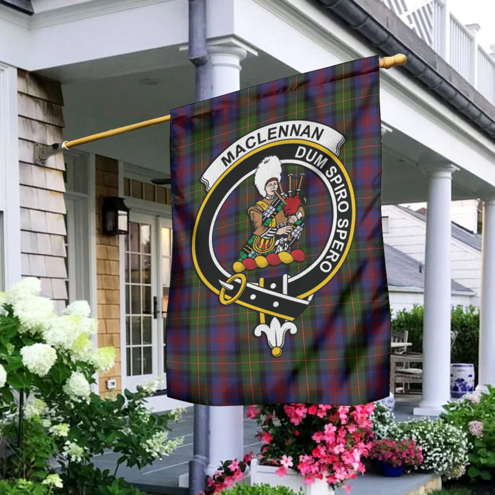 MacLennan (McLennan) Tartan Flag with Family Crest - Tartan Vibes Clothing