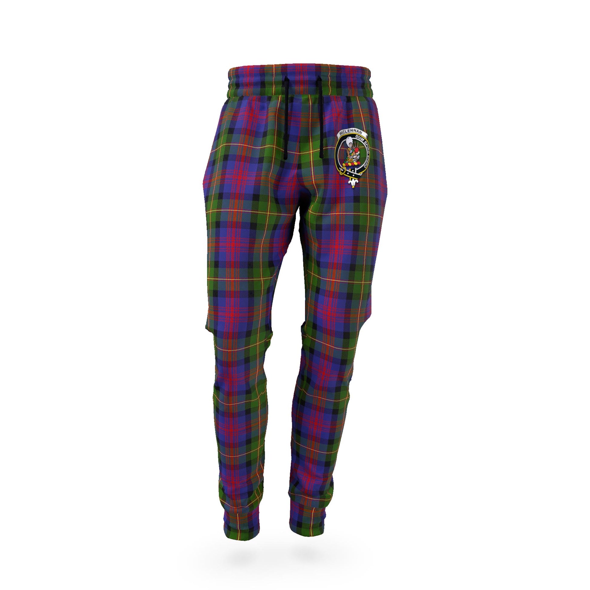 MacLennan (McLennan) Tartan Joggers Pants with Family Crest - Tartan Vibes Clothing