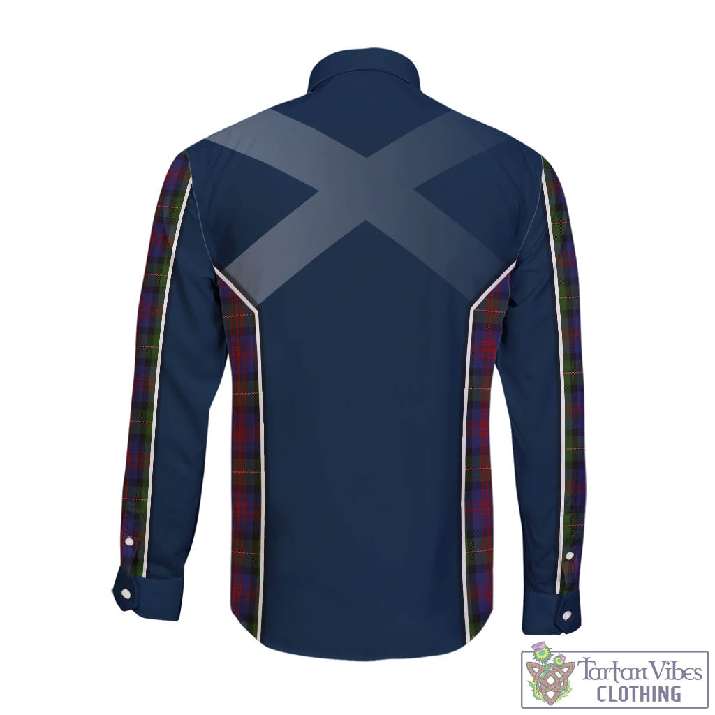 Tartan Vibes Clothing MacLennan Tartan Long Sleeve Button Up Shirt with Family Crest and Lion Rampant Vibes Sport Style