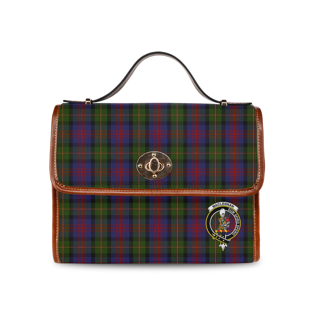 maclennan-tartan-leather-strap-waterproof-canvas-bag-with-family-crest