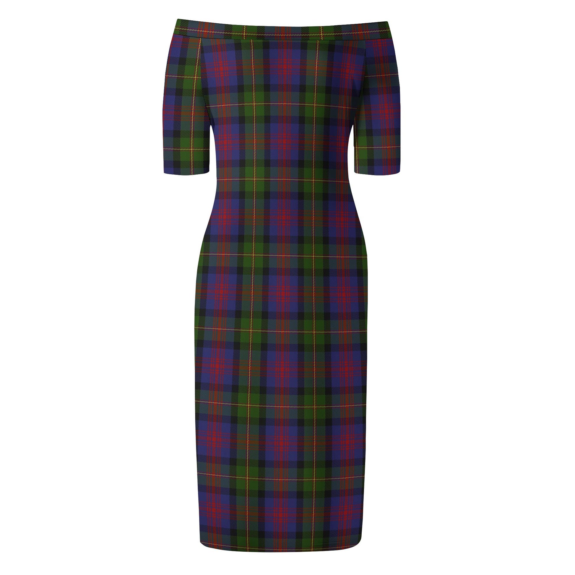 MacLennan Tartan Off Shoulder Lady Dress - Tartanvibesclothing