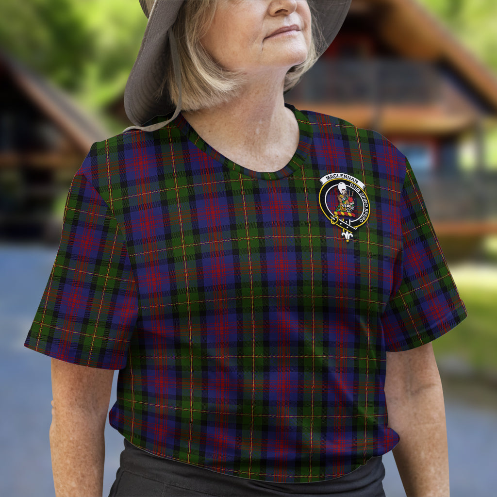 MacLennan (McLennan) Tartan T-Shirt with Family Crest - Tartan Vibes Clothing