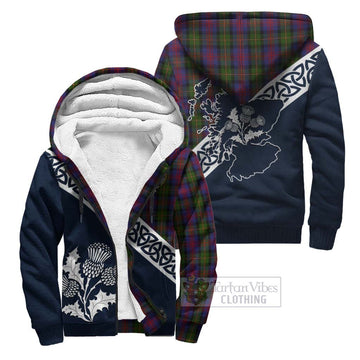 MacLennan (McLennan) Tartan Sherpa Hoodie Featuring Thistle and Scotland Map