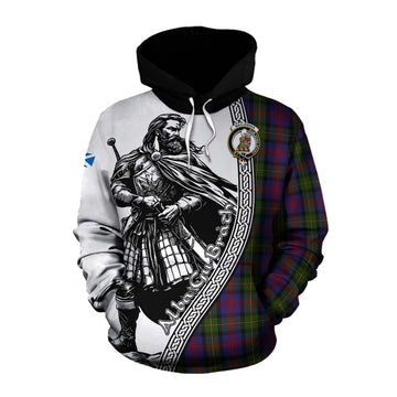 MacLennan (McLennan) Tartan Clan Crest Cotton Hoodie with Highlander Warrior Celtic Style
