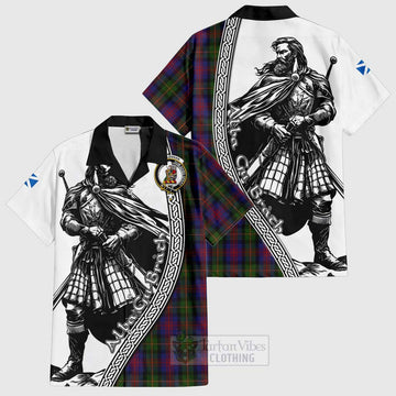 MacLennan (McLennan) Tartan Clan Crest Hawaiian Shirt with Highlander Warrior Celtic Style