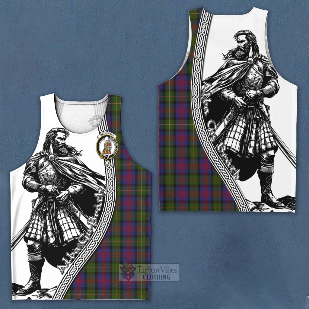 Tartan Vibes Clothing MacLennan (McLennan) Tartan Clan Crest Men's Tank Top with Highlander Warrior Celtic Style
