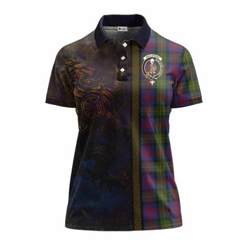 MacLennan (McLennan) Tartan Family Crest Women's Polo Shirt Alba Gu Brath Be Brave Lion Ancient Style