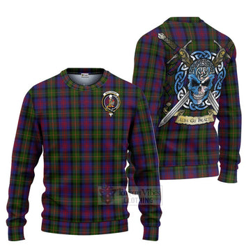 MacLennan (McLennan) Tartan Ugly Sweater with Family Crest Celtic Skull Style