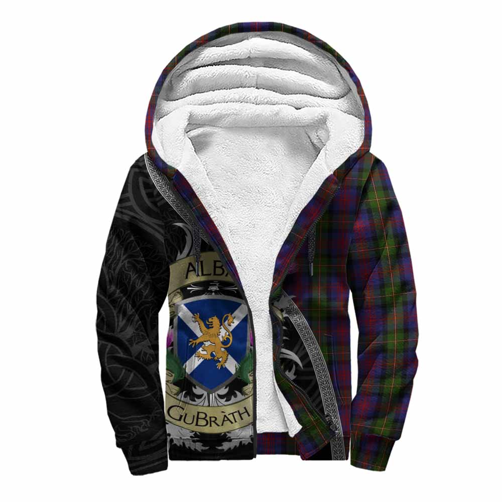 Tartan Vibes Clothing MacLennan (McLennan) Tartan Family Crest Sherpa Hoodie Lion Rampant Royal Thistle Shield Celtic Inspired