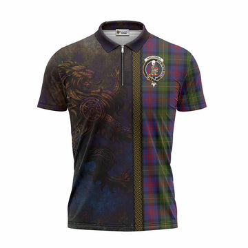 MacLennan (McLennan) Tartan Family Crest Zipper Polo Shirt Alba Gu Brath Be Brave Lion Ancient Style
