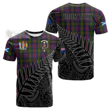 MacLennan (McLennan) Crest Tartan Cotton T-shirt with New Zealand Silver Fern Half Style
