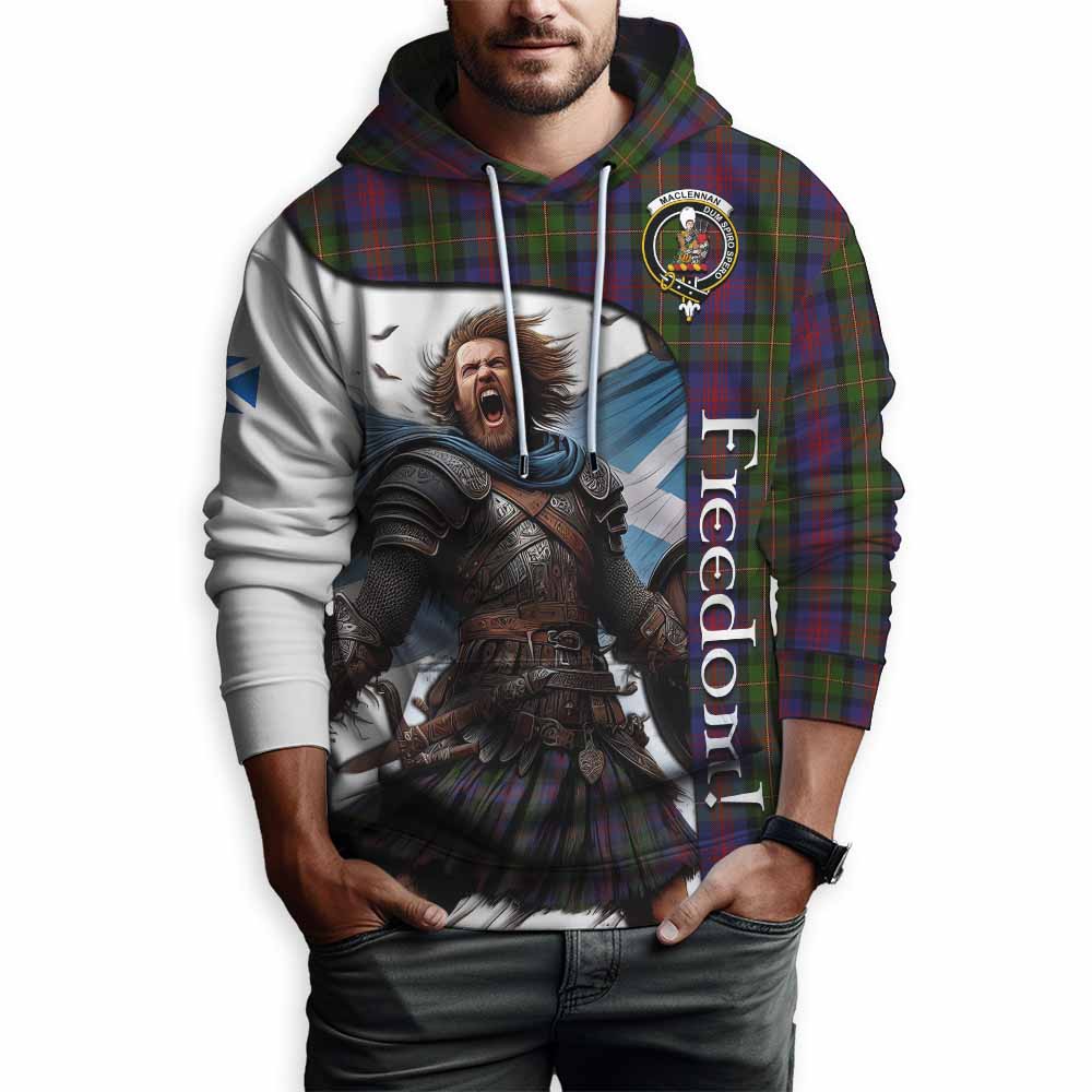Tartan Vibes Clothing MacLennan (McLennan) Crest Tartan Hoodie Inspired by the Freedom of Scottish Warrior