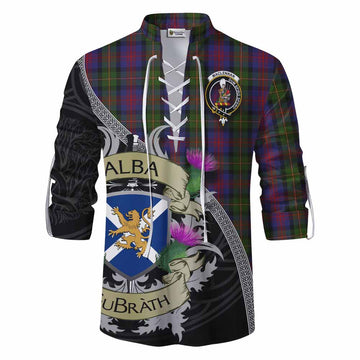 MacLennan (McLennan) Tartan Family Crest Ghillie Kilt Shirt Lion Rampant Royal Thistle Shield Celtic Inspired