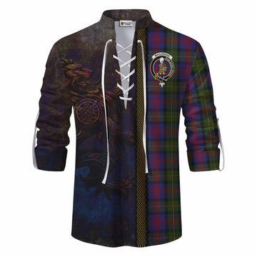 MacLennan (McLennan) Tartan Family Crest Ghillie Kilt Shirt Alba Gu Brath Be Brave Lion Ancient Style