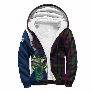 MacLennan (McLennan) Tartan Family Crest Sherpa Hoodie Scottish Thistle Celtic Inspired