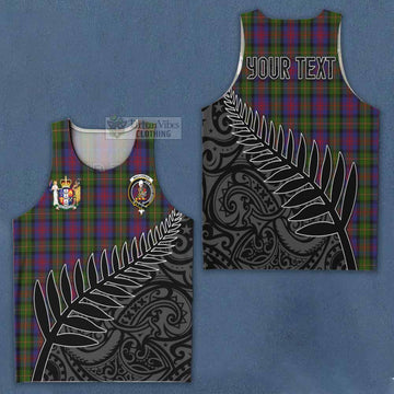Tartan Vibes Clothing MacLennan (McLennan) Crest Tartan Men's Tank Top with New Zealand Silver Fern Half Style