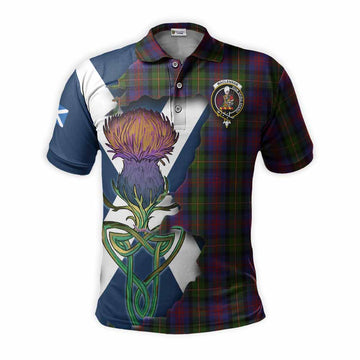MacLennan (McLennan) Tartan Family Crest Polo Shirt Scottish Thistle Celtic Inspired
