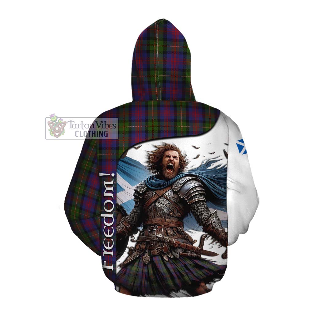 Tartan Vibes Clothing MacLennan (McLennan) Crest Tartan Cotton Hoodie Inspired by the Freedom of Scottish Warrior