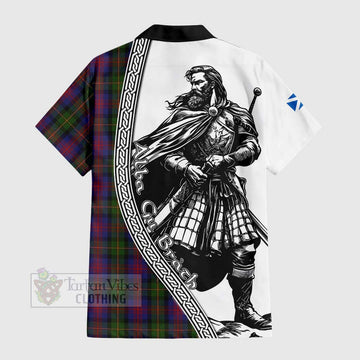 MacLennan (McLennan) Tartan Clan Crest Hawaiian Shirt with Highlander Warrior Celtic Style
