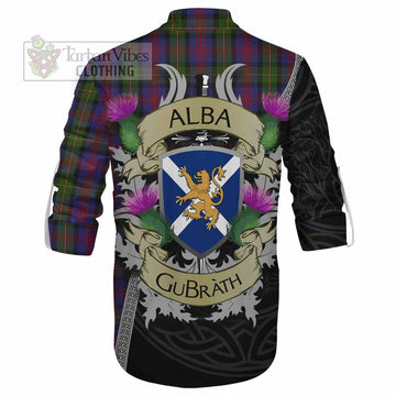 MacLennan (McLennan) Tartan Family Crest Ghillie Kilt Shirt Lion Rampant Royal Thistle Shield Celtic Inspired