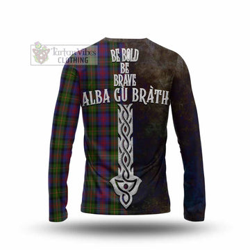 MacLennan (McLennan) Tartan Family Crest Long Sleeve T-Shirt Alba Gu Brath Be Brave Lion Ancient Style