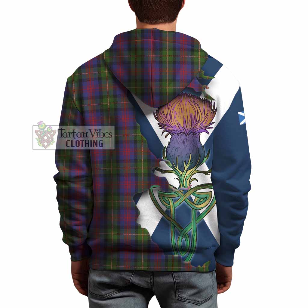 Tartan Vibes Clothing MacLennan (McLennan) Tartan Family Crest Hoodie Scottish Thistle Celtic Inspired