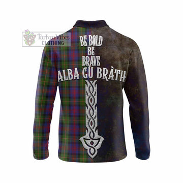 MacLennan (McLennan) Tartan Family Crest Long Sleeve Polo Shirt Alba Gu Brath Be Brave Lion Ancient Style