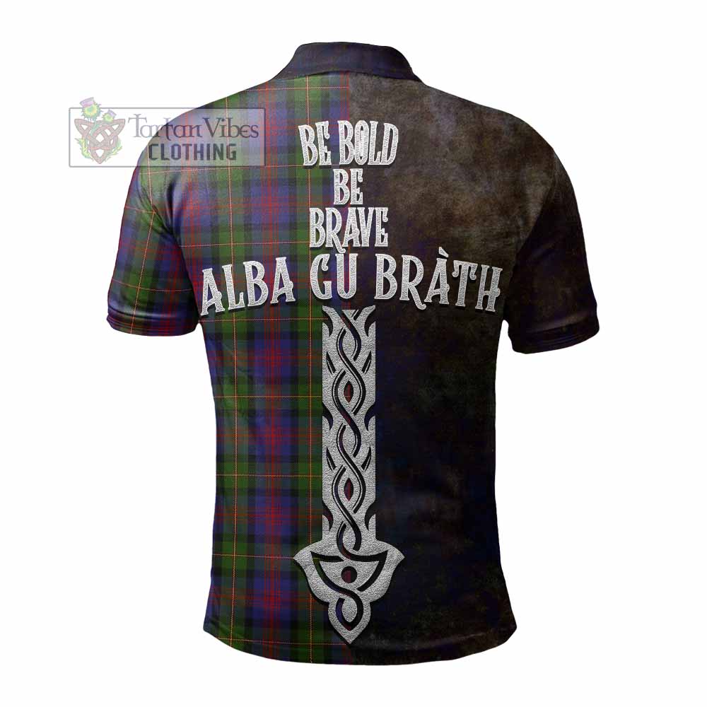 Tartan Vibes Clothing MacLennan (McLennan) Tartan Family Crest Polo Shirt Alba Gu Brath Be Brave Lion Ancient Style