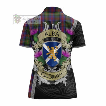 Tartan Vibes Clothing MacLennan (McLennan) Tartan Family Crest Women's Polo Shirt Lion Rampant Royal Thistle Shield Celtic Inspired