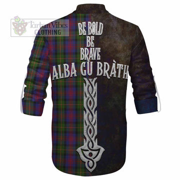MacLennan (McLennan) Tartan Family Crest Ghillie Kilt Shirt Alba Gu Brath Be Brave Lion Ancient Style