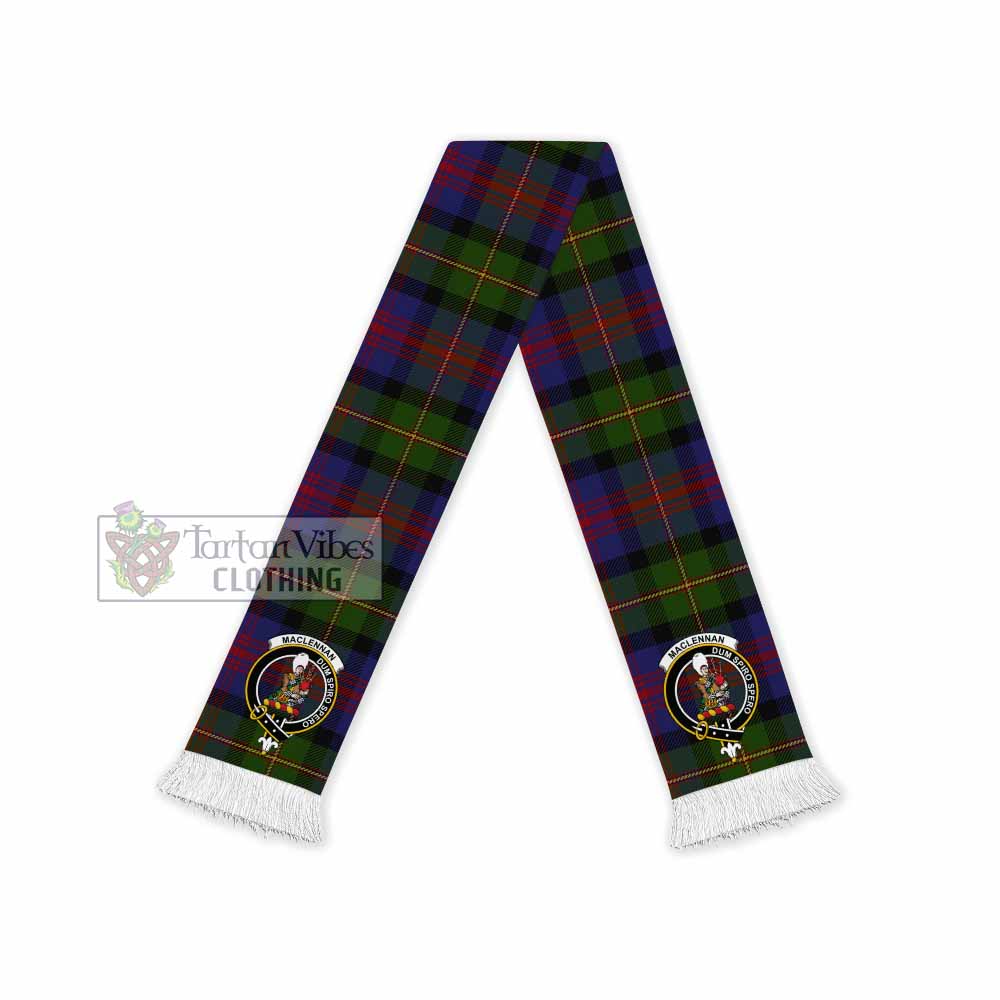Tartan Vibes Clothing MacLennan (McLennan) Tartan Ruffneck Scarf with Family Crest