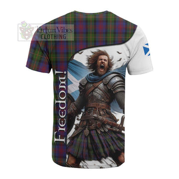 MacLennan (McLennan) Crest Tartan Cotton T-shirt Inspired by the Freedom of Scottish Warrior