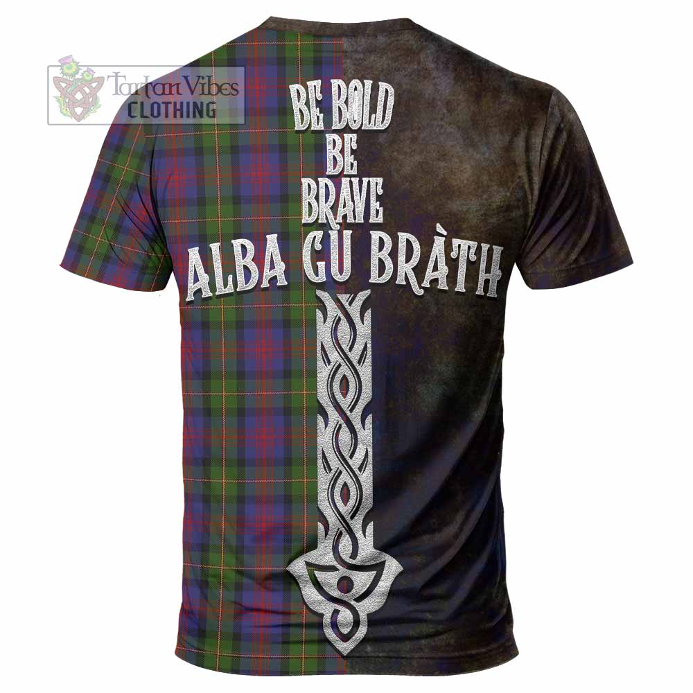 Tartan Vibes Clothing MacLennan (McLennan) Tartan Family Crest T-Shirt Alba Gu Brath Be Brave Lion Ancient Style