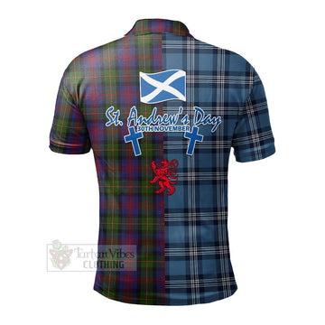 Tartan Vibes Clothing MacLennan (McLennan) Tartan Polo Shirt Happy St. Andrew's Day Half Tartan Style