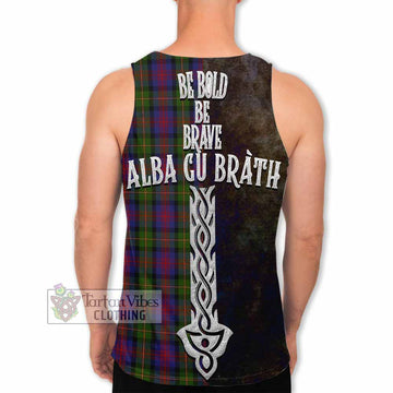 MacLennan (McLennan) Tartan Family Crest Men's Tank Top Alba Gu Brath Be Brave Lion Ancient Style