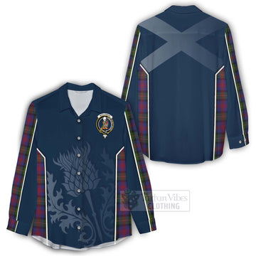 MacLennan (McLennan) Tartan Women's Casual Shirt with Family Crest and Scottish Thistle Vibes Sport Style