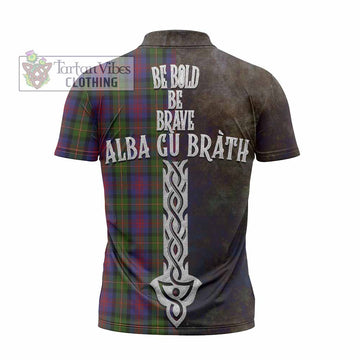 MacLennan (McLennan) Tartan Family Crest Zipper Polo Shirt Alba Gu Brath Be Brave Lion Ancient Style