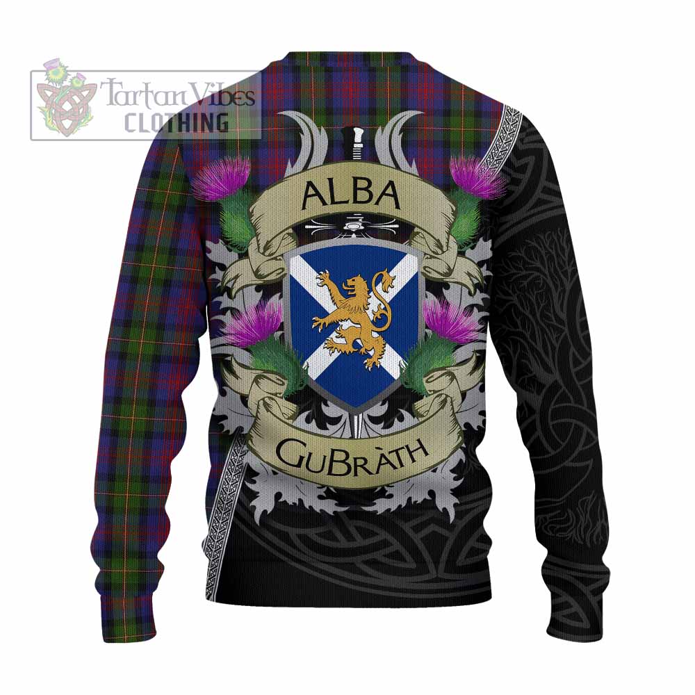 Tartan Vibes Clothing MacLennan (McLennan) Tartan Family Crest Knitted Sweater Lion Rampant Royal Thistle Shield Celtic Inspired
