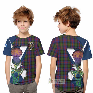 MacLennan (McLennan) Tartan Family Crest Kid T-Shirt Scottish Thistle Celtic Inspired