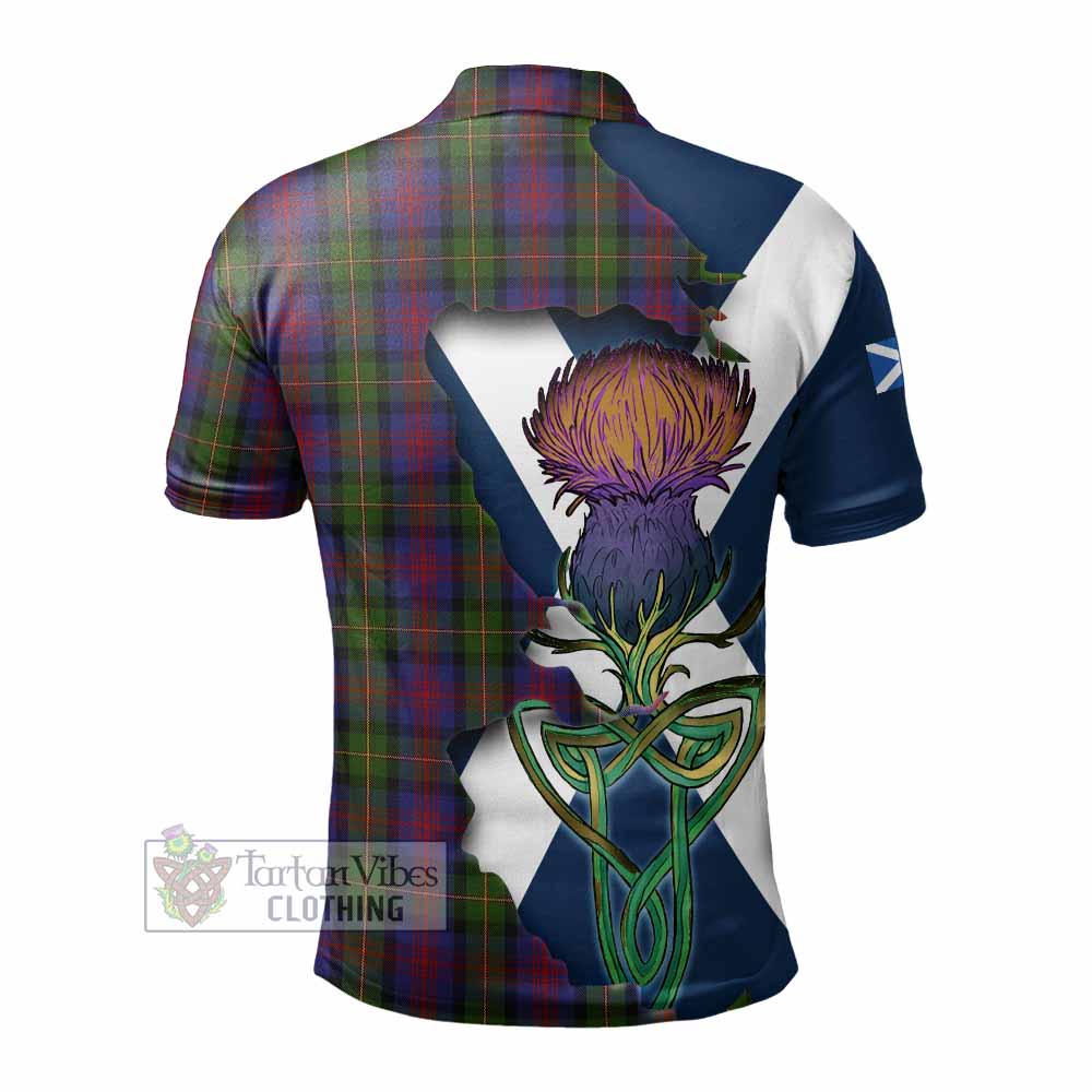 Tartan Vibes Clothing MacLennan (McLennan) Tartan Family Crest Polo Shirt Scottish Thistle Celtic Inspired