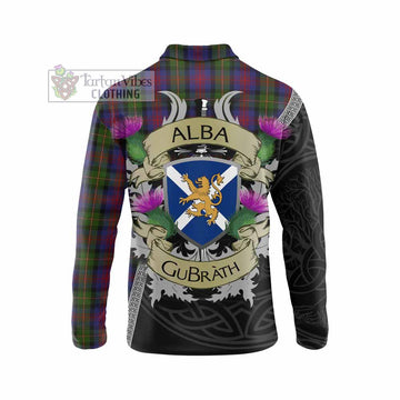 MacLennan (McLennan) Tartan Family Crest Long Sleeve Polo Shirt Lion Rampant Royal Thistle Shield Celtic Inspired